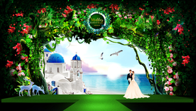 地中海风情婚礼背景