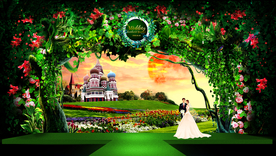 梦幻城堡婚礼背景