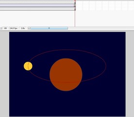 小圆跟随大圆转动的动画2秒