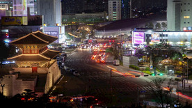灯光街道 夜景 霓虹灯