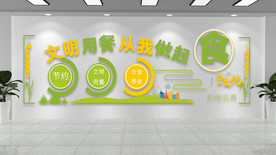 食堂文化墙饭堂标语