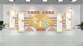 食堂文化墙饭堂标语