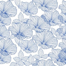 线描花连续图案