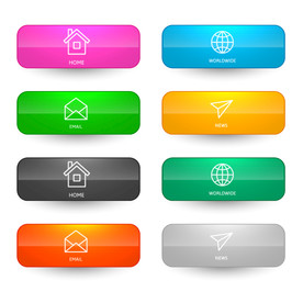 彩色质感水晶按钮