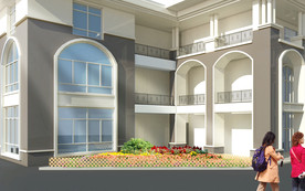 小区局部景观绿化设计案例效果图