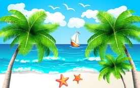 卡通儿童房背景墙