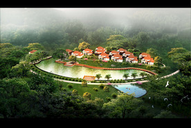 水景别墅鸟瞰规划