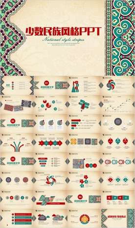 少数民族五十六个民族团结PPT