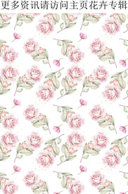 雅致花卉图案 水彩花卉图案