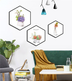 六边形晶瓷画