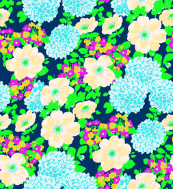 手绘紫罗兰碎花