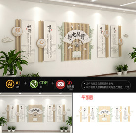 校园阅览室阅读文化墙