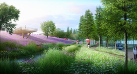 生态花海景观效果图