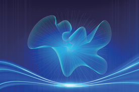 地球卫星未来通讯科技蓝色背景