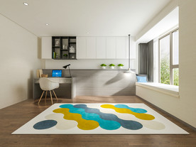 现代背景墙 卧室3D效果摄影墙