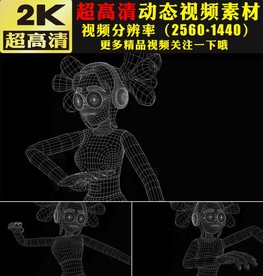 创意线条女孩美女舞蹈跳舞视频