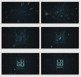 数字汇聚LOGO演绎AE模板