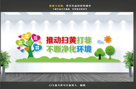 扫黄打非文化墙