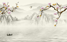 新中式电视背景墙