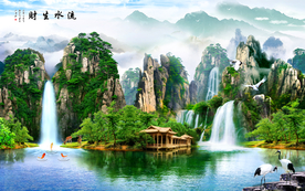 山水画 水墨山水画 意境山水画