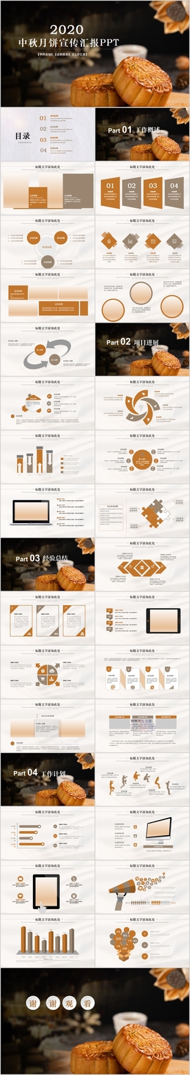 传统美食中秋月饼推广销售PPT