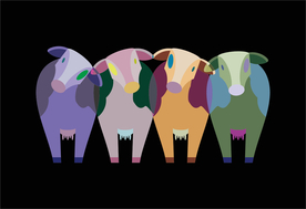 有艺术感的奶牛