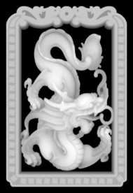 十二生肖 龙灰度图