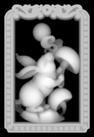 十二生肖 兔灰度图