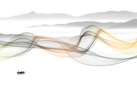 水墨山水背景墙