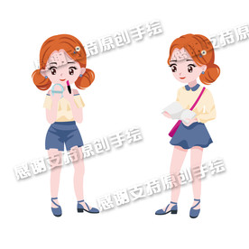 可爱女孩卡通形象