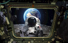 宇航员3D背景墙