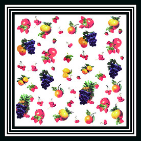 水果花方巾分层