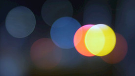 闪烁散景效果的圆形灯