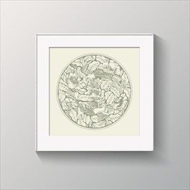 凤凰花纹图案装饰