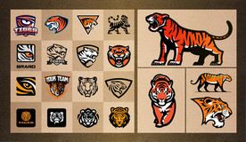 矢量猛虎图标系列