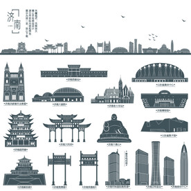 济南地标建筑剪影