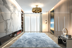 极简轻奢现代客厅背景墙