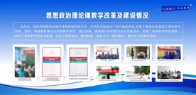 蓝色展板 文化墙 科技