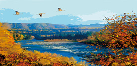 欧美油画风景画晚秋