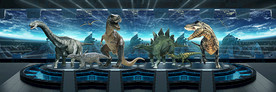 恐龙3D背景墙