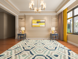 美式客厅沙发背景墙