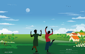 新中式山水画意境山水画油画风景