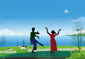 新中式山水画意境山水画油画风景