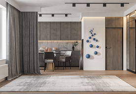 极简风现代客厅沙发背景墙