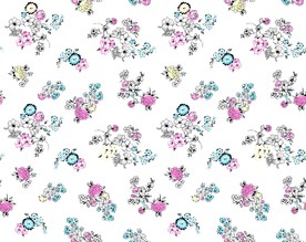 大牌精美抽象花卉花朵时尚