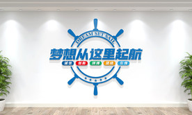 梦想从这里起航 企业文化墙