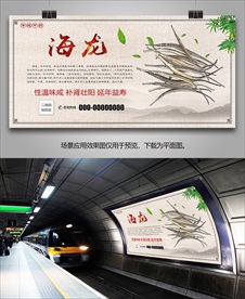 中药材海龙海报灯箱展板展架挂画
