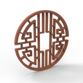 中国风窗户C4D模型KS工程