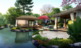 温泉度假中心 景观设计效果图