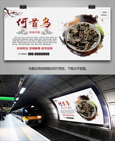 何首乌灯箱海报展板展架挂画单页